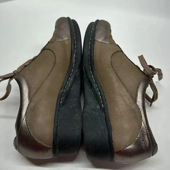 Dansko Lace Up Leather Clogs Shoes Brown Tan Size 37 6.5 - 7 - Picture 9 of 14